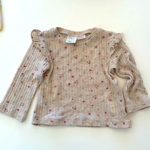 Zara long sleeve floral top size 12-18 months EUC